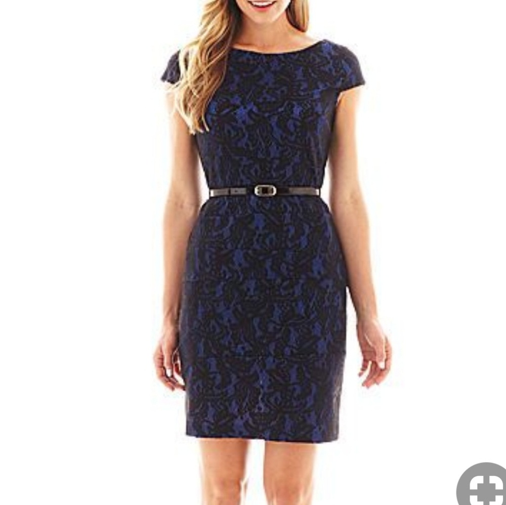 Alyx Blue with Black Lace Dress